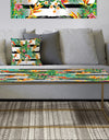 Retro Tropical Leaves II - Metal Glam Coffee Table