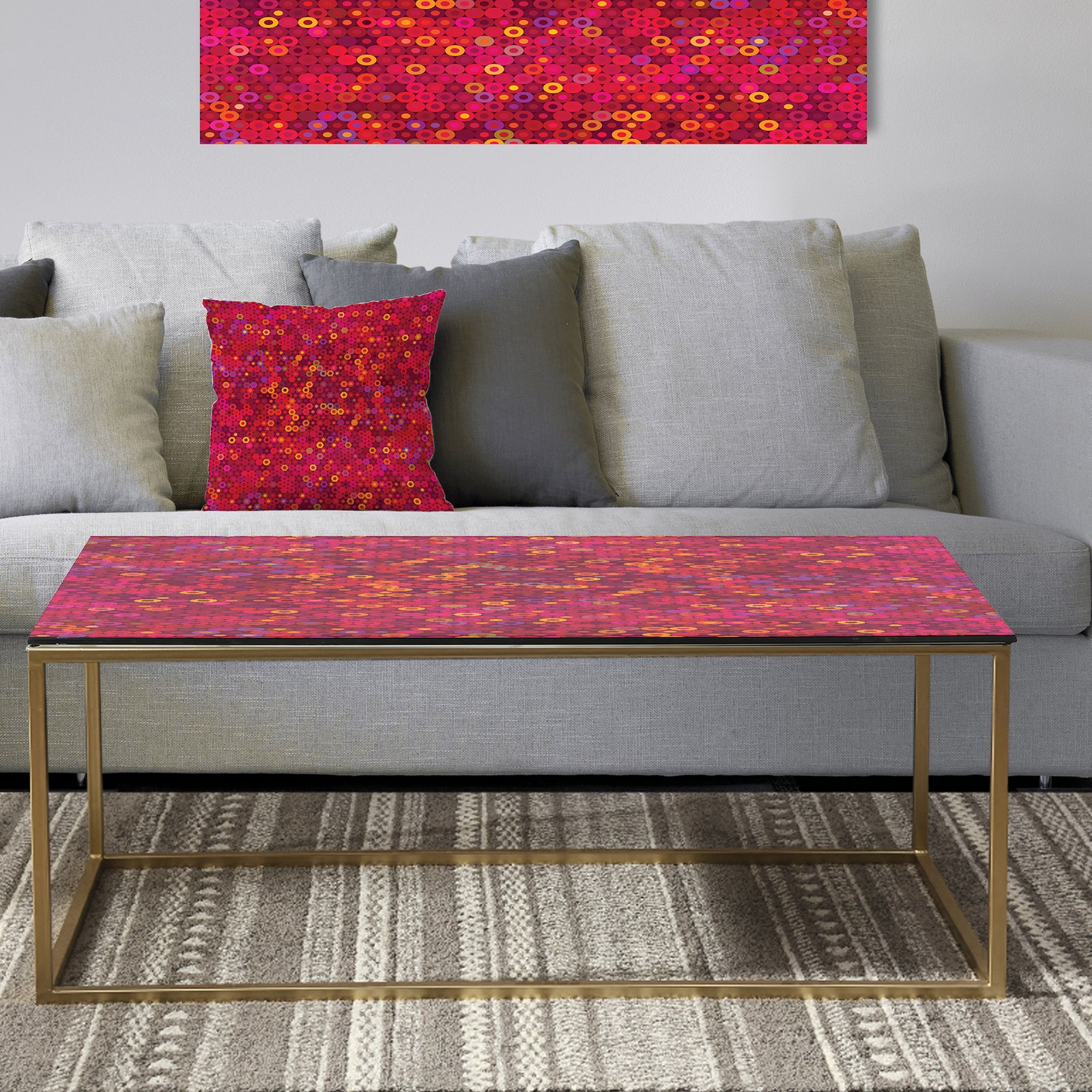 Circular Retro Design III - Metal Glam Coffee Table