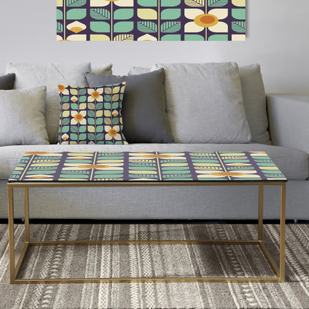 Botanical Retro Design III - Metal Glam Coffee Table