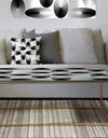 Retro Geometrical Abstract Pattern IV - Metal Glam Coffee Table