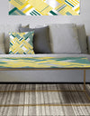 Abstract Diagonal Stripe Pattern - Metal Modern Coffee Table