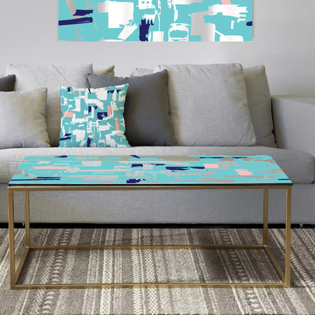 Retro Artisan Abstract I - Metal Vintage Coffee Table