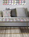 Retro Abstract Floral Design XI - Metal Traditional Coffee Table