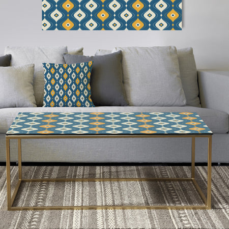 Retro Abstract Pattern II - Metal Glam Coffee Table