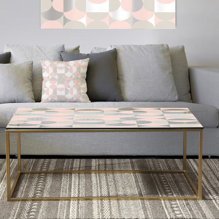 Retro Circular Pattern III - Metal Vintage Coffee Table