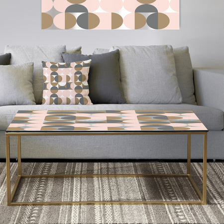 Retro Circular Pattern IV - Metal Glam Coffee Table