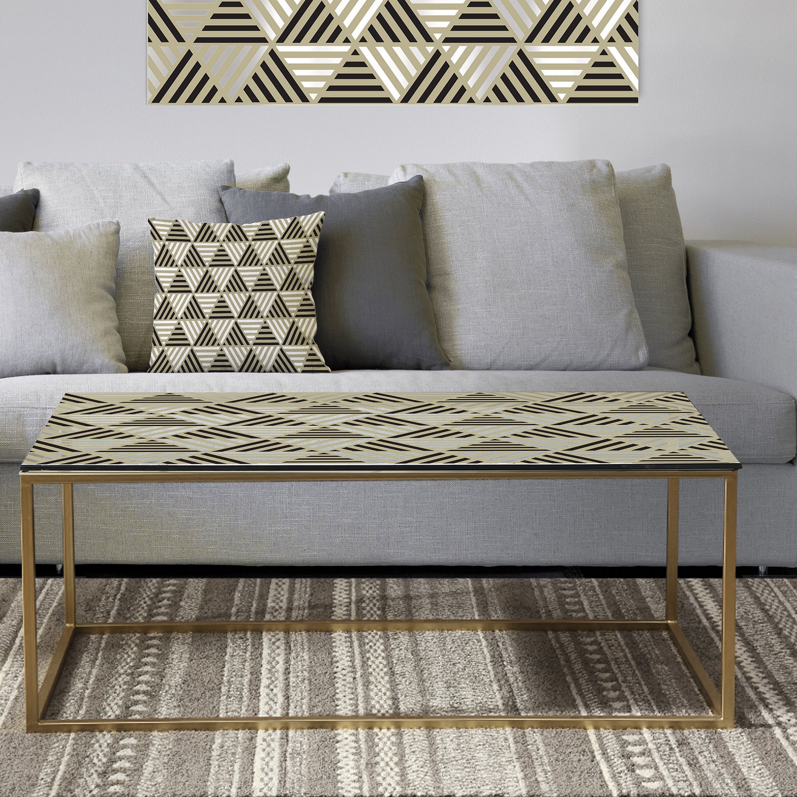 Triangular Retro Design VIII - Metal Glam Coffee Table