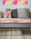 Retro Floral Pattern III - Metal Glam Coffee Table