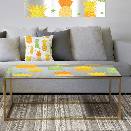 Pineapple Summer Bliss II - Metal Glam Coffee Table