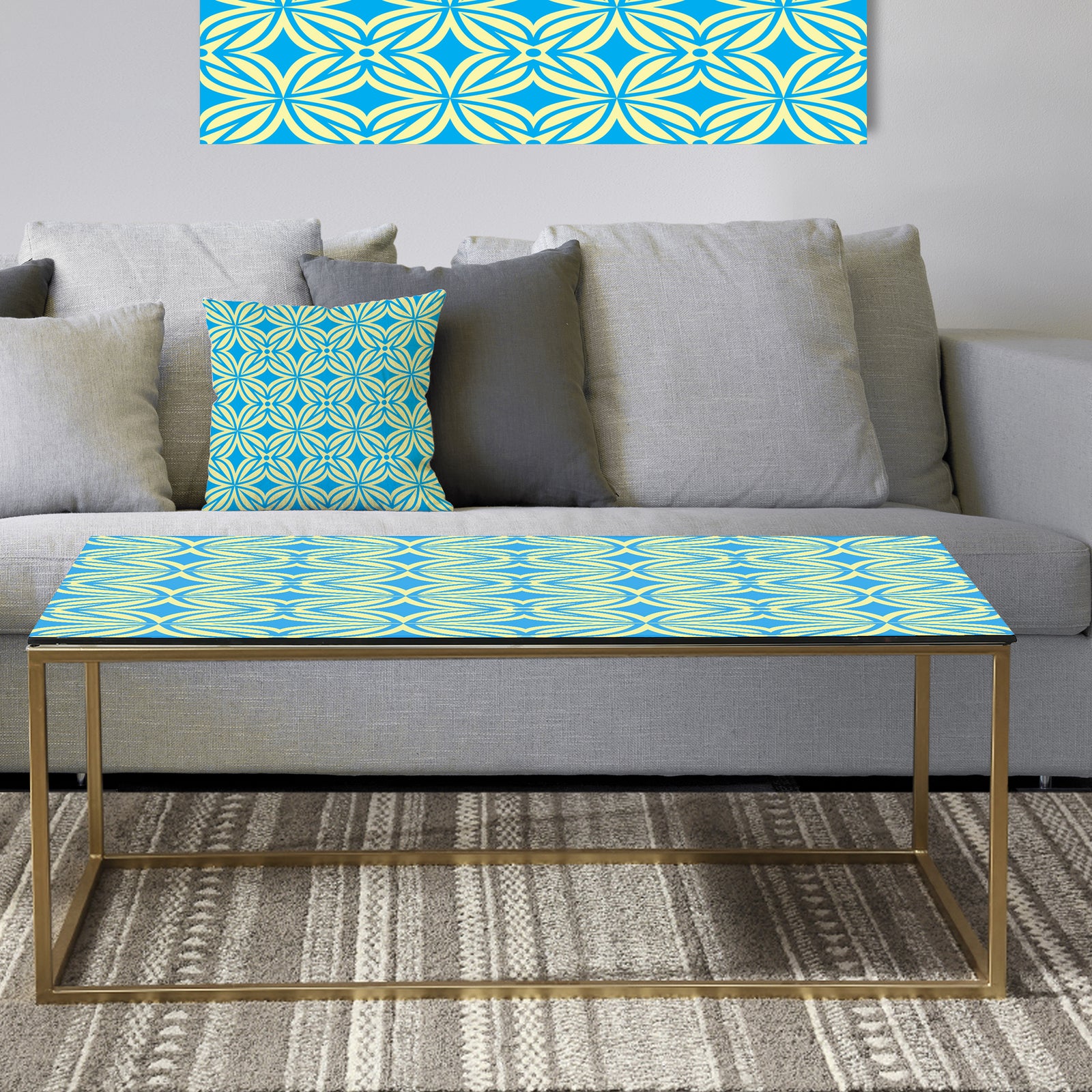Retro Ornamental Design I - Metal Modern Coffee Table