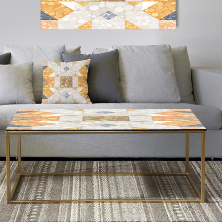 Geometric Retro Design I - Metal Glam Coffee Table