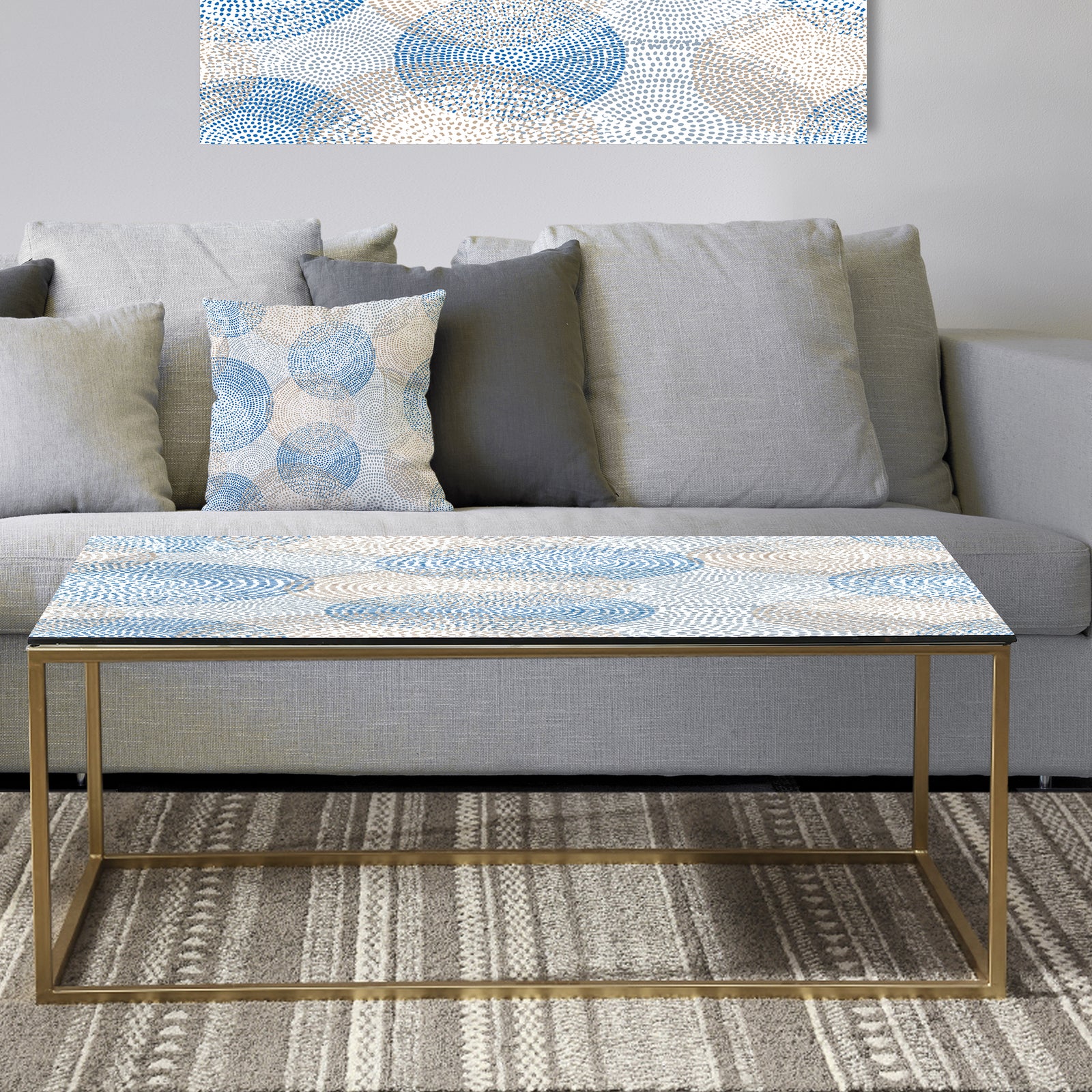 Abstract Retro Design I - Metal Glam Coffee Table