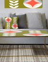 Retro Botanical Pattern I - Metal Glam Coffee Table