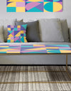 Geometrical Pastel Abstract I - Metal Glam Coffee Table