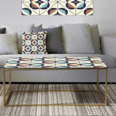 Geometric Retro Design V - Metal Glam Coffee Table