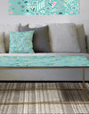 Pastel Tribal Retro Pattern - Metal Glam Coffee Table