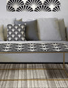 Retro Art Deco Waves I - Metal Glam Coffee Table