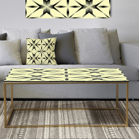 Oriental Ornament. Flower Pattern - Metal Glam Coffee Table