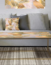 Golden Palm Leaves II - Metal Glam Coffee Table