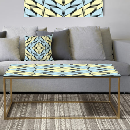 Black and White Fashion Ornament - Metal Glam Coffee Table