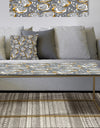 Golden Rose Flowers - Metal Glam Coffee Table