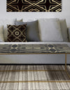 Gold and Black Art Deco Pattern - Metal Glam Coffee Table