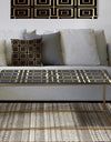 Golden Luxury Metallic Geometrics XII - Metal Glam Coffee Table