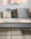 Retro Pastel Circular Pattern II - Metal Glam Coffee Table