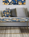 Gold and Blue Cubes - Metal Glam Coffee Table