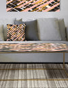 Gold Checkered Pattern II - Metal Glam Coffee Table