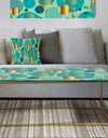 Gold and Blue Dynamics III - Metal Glam Coffee Table