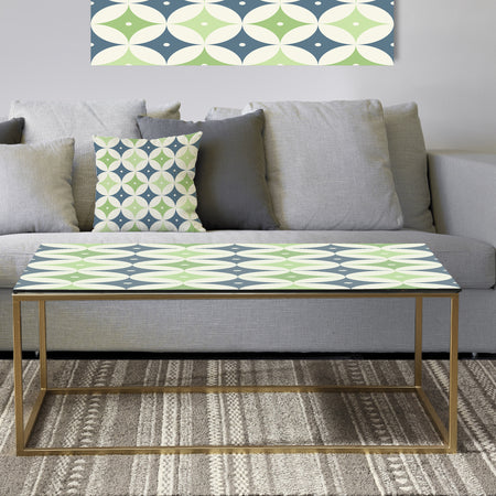 Retro Geometric Design V - Metal Glam Coffee Table