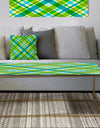 Tartan Geometrical Texture II - Metal Glam Coffee Table