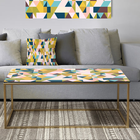 Triangular Retro Design I - Metal Glam Coffee Table