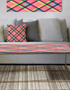 Tartan Geometrical Texture I - Metal Glam Coffee Table