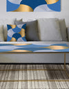 Retro Luxury Waves In Gold and Blue X - Metal Glam Coffee Table