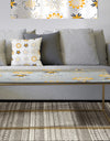 Retro Floral Pattern VIII - Metal Glam Coffee Table