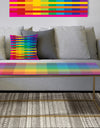 Rainbow colors simple geometric pattern. - Metal Glam Coffee Table