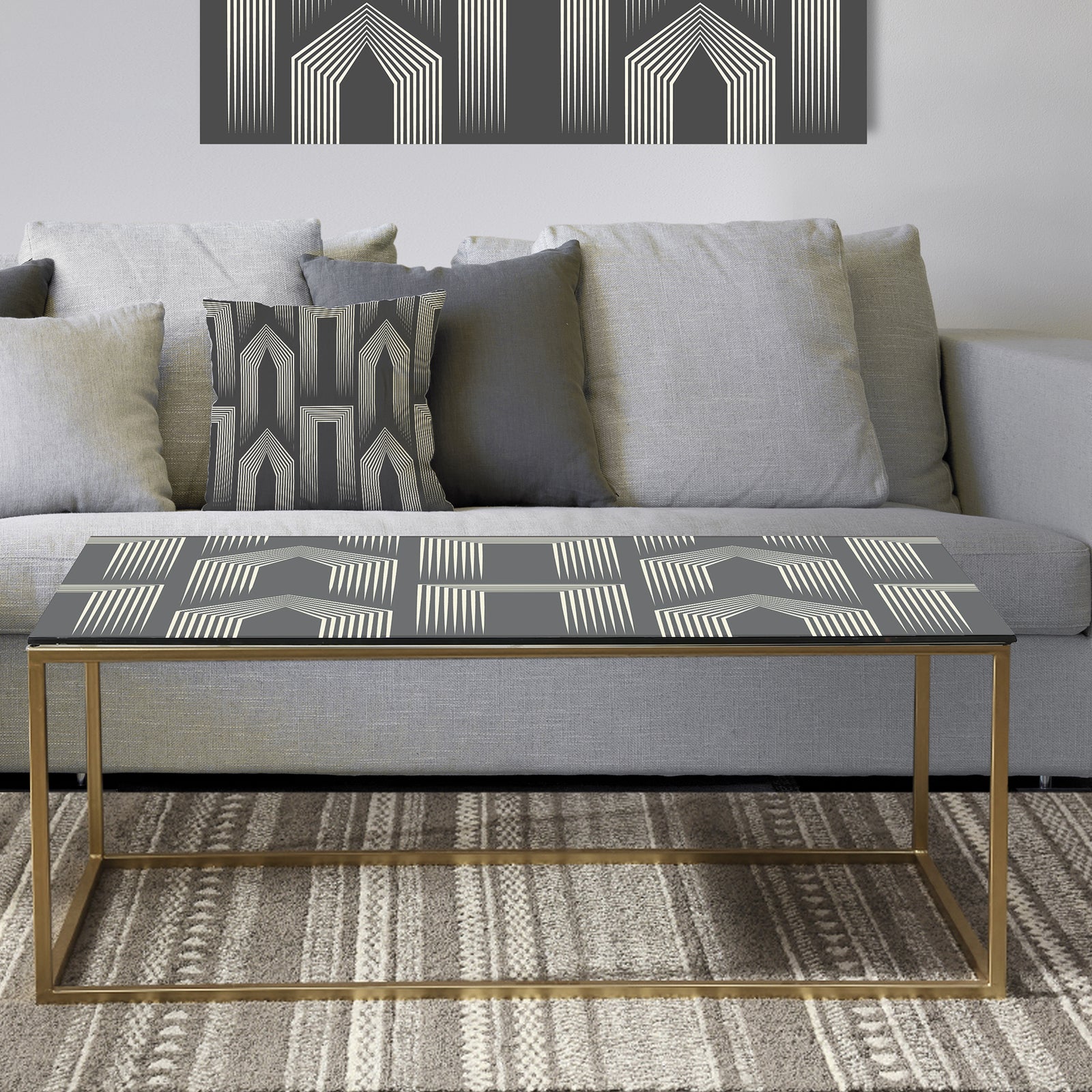 Mimimal Black and White Design III - Metal Glam Coffee Table