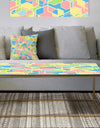 Geometrical Pastel Abstract II - Metal Glam Coffee Table