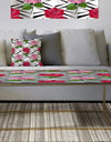 Retro Pink and Red Roses - Metal Traditional Coffee Table