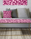 Pink Leopard Pattern - Metal Shabby Chic Coffee Table
