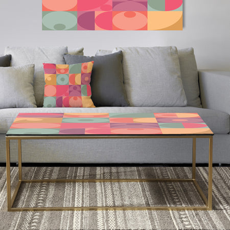 Geometric Retro Minimal I - Metal Glam Coffee Table