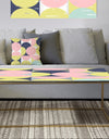 Retro Pastel Circular Pattern I - Metal Glam Coffee Table