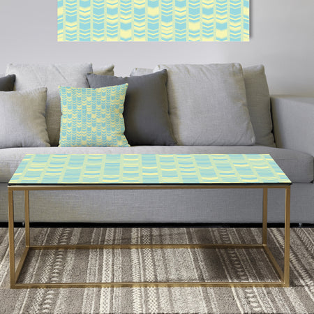 Retro Pattern Abstract Design XI - Metal Modern Coffee Table