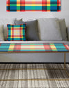 Tartan Geometrical Texture III - Metal Glam Coffee Table