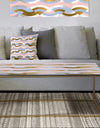 Geometric Retro Braids Wave - Metal Glam Coffee Table