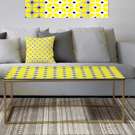 Retro Geometric Design I - Metal Glam Coffee Table