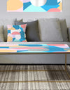 Retro Geometrical Abstract Pattern II - Metal Modern Coffee Table