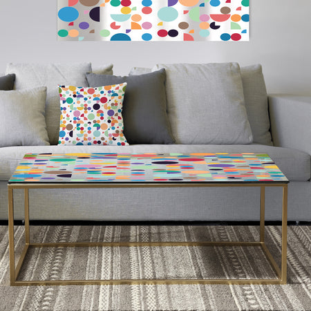 Retro Abstract Circular I - Metal Glam Coffee Table